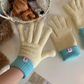 Winter Color Block Touch Screen Knit Gloves 6W6GLO58