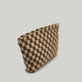 Large Plaid Knit Makeup Bag - DippedShop Wholesale - #5027