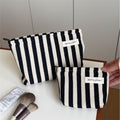 Minimalist Striped Canvas Portable Makeup Bag MK2BW6S10BOB68