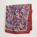 Sweet Color Block Floral Print Silk Scarf 6W6NSI182