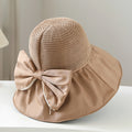 Eleagnt Bow Knot Outdoor Wide Brim Sun Hat 8BK6HAT161T