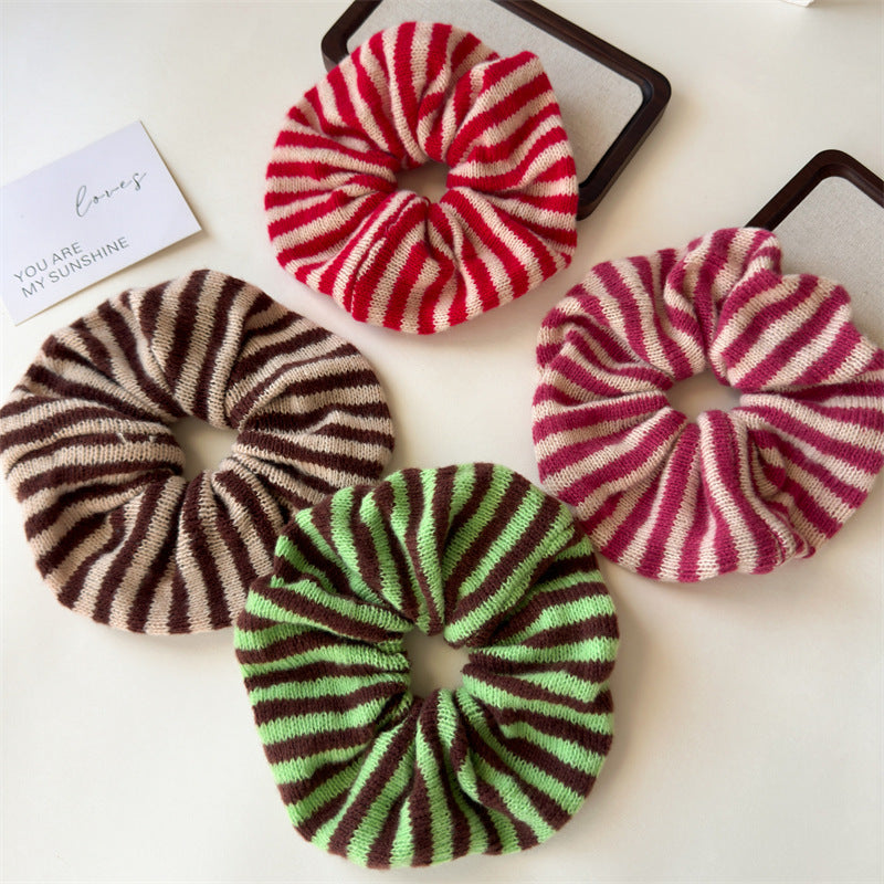 Color Block Striped Elastic Hair Tie DP25F961