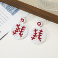 Beaded Baseball Stud Earrings - DippedShop Wholesale - #1443
