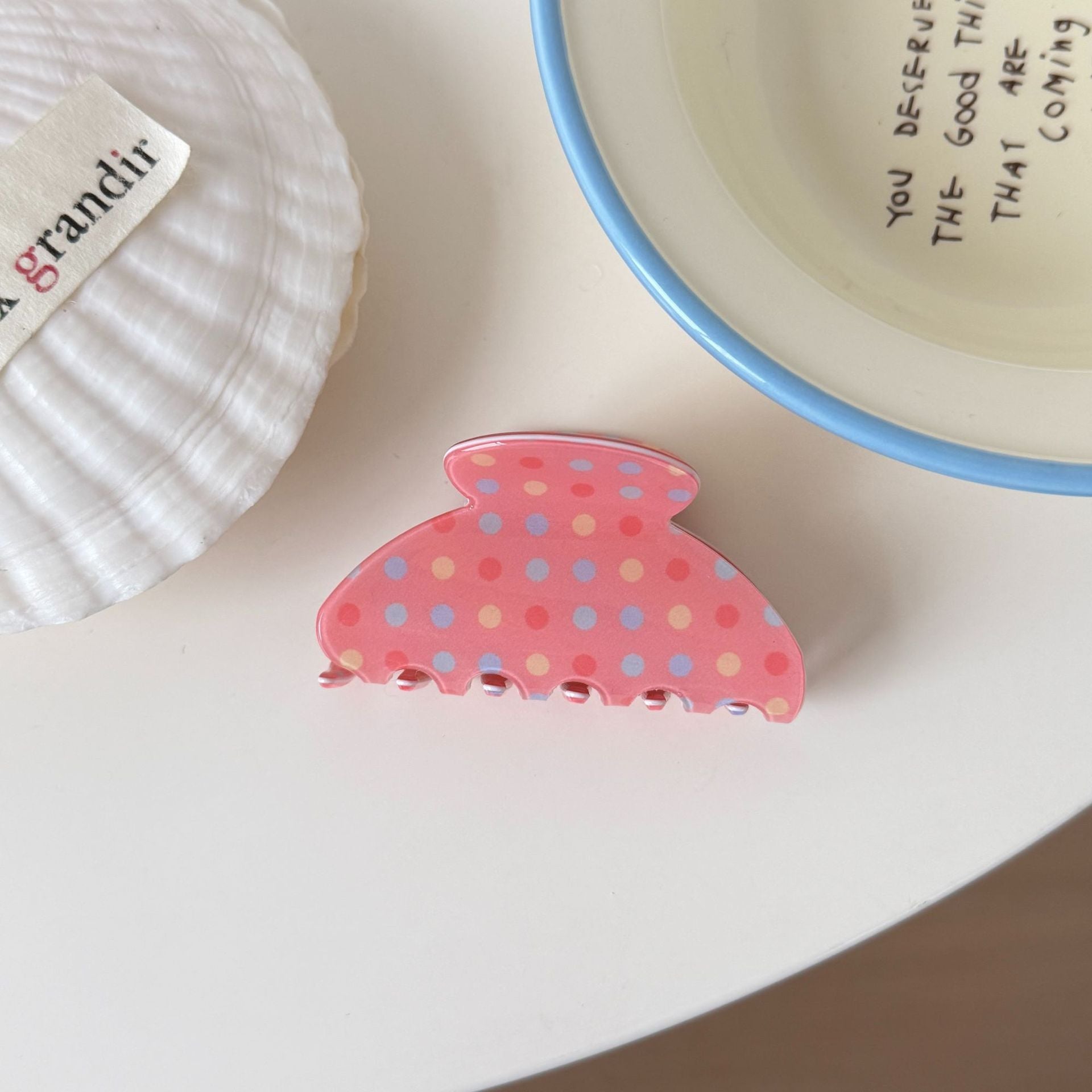 Colorful Polka Dot Hair Claw - DippedShop Wholesale - #1955