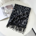 Leopard Print Tassel Scarf - DippedShop Wholesale - #3683