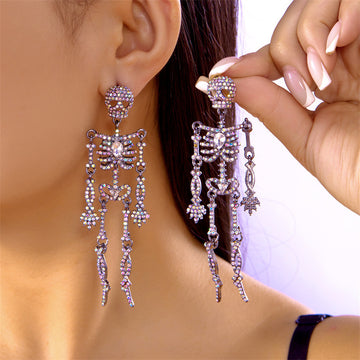 Halloween Shiny Rhinestone Drop Earrings DP25G431
