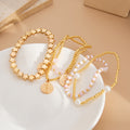 Fashion Multi-Layer Star Beaded Chain Bracelet 6W6JBR474