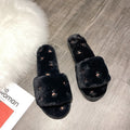 Plush Cherry Embroidered Slippers - DippedShop Wholesale - #0419