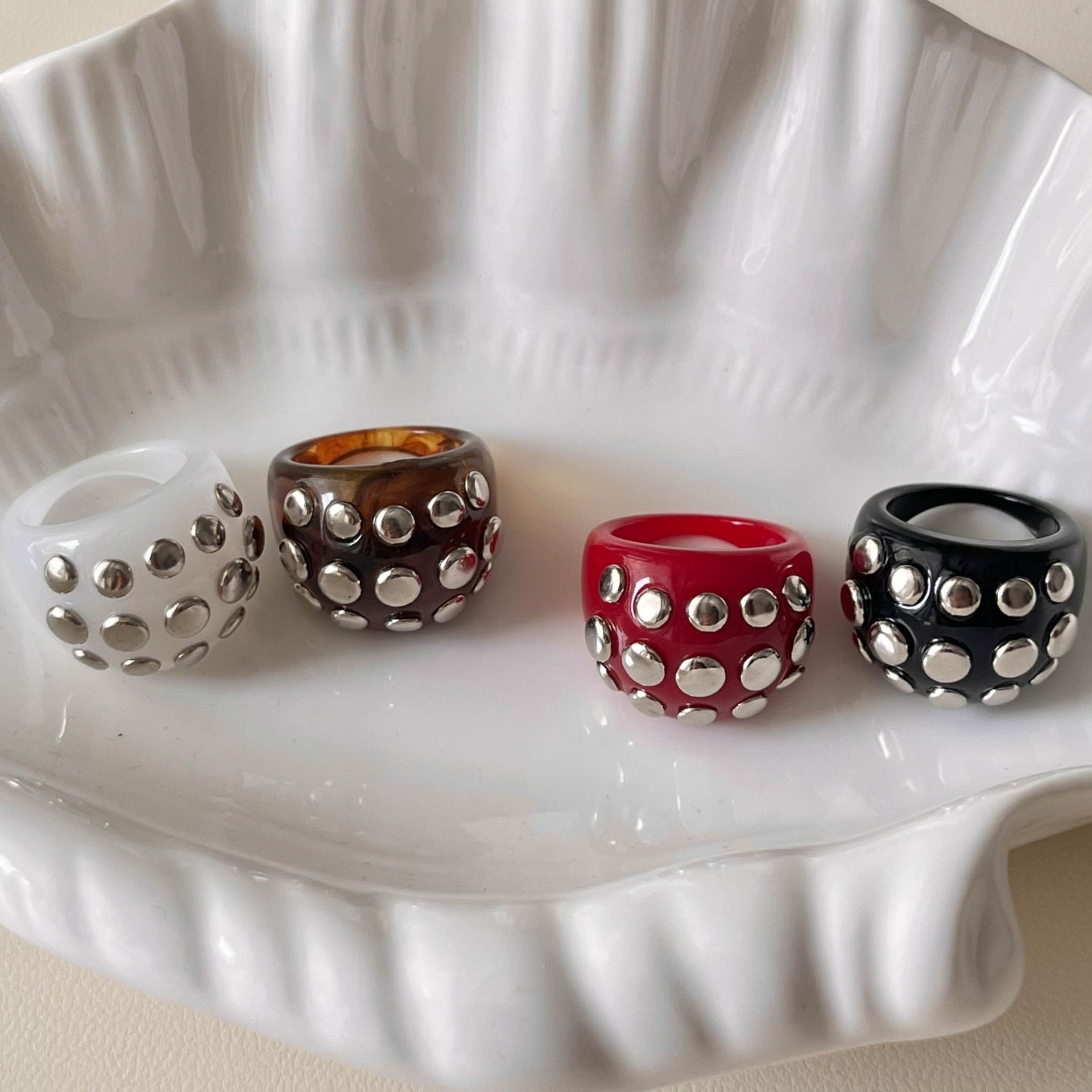 Vintage Chunky Sliver Rivet Re - DippedShop Wholesale - #2451