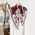 Elegant Floral Square Scarf - DippedShop Wholesale - #3459