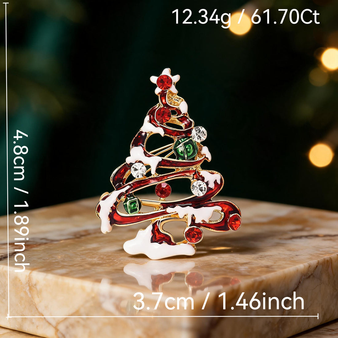 Christmas Tree Brooch - DippedShop Wholesale - #4675