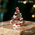 Enamel Rhinestone Snowy Christmas Tree Brooch 6W6JPB61