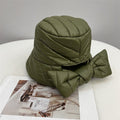 Winter Quilted Puffer Lightweight Warm Bucket Hat 6W6HAT928