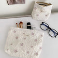 Elegant Rose Embroidery Large Capacity Cosmetic Bag MK2BW6W10BOB408