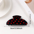Heart Print Hair Clip - DippedShop Wholesale - #8019