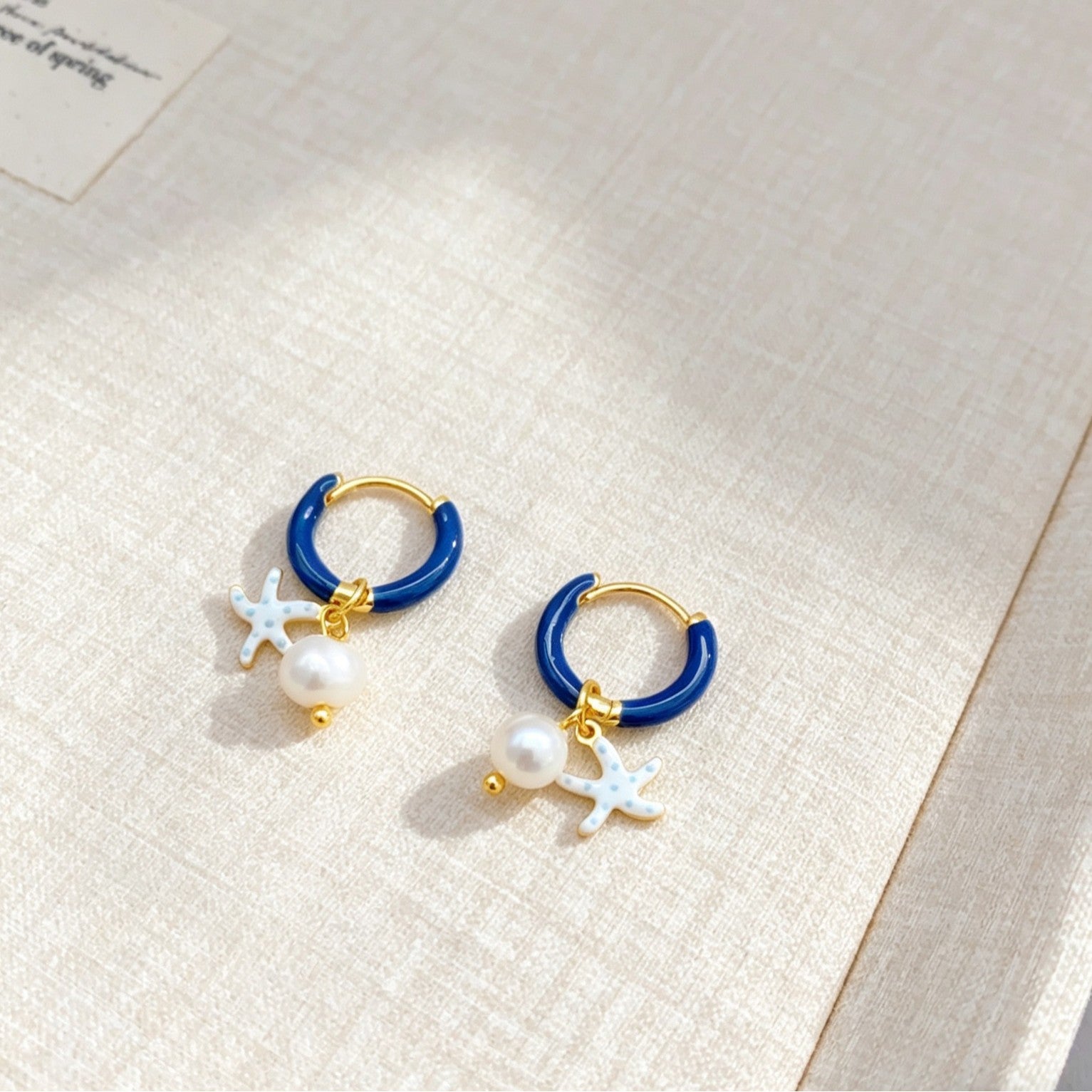 Starfish Pendant Hoop Earrings - DippedShop Wholesale - #3427