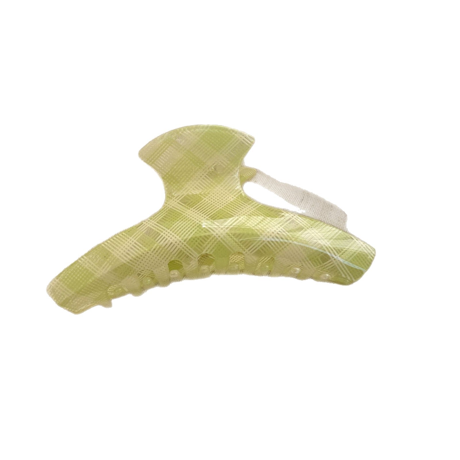 Plaid Acetate Hair Claw - DippedShop Wholesale - #5603
