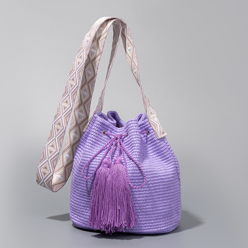 Minimalist Handwoven Bucket Bag - DippedShop Wholesale - #2115