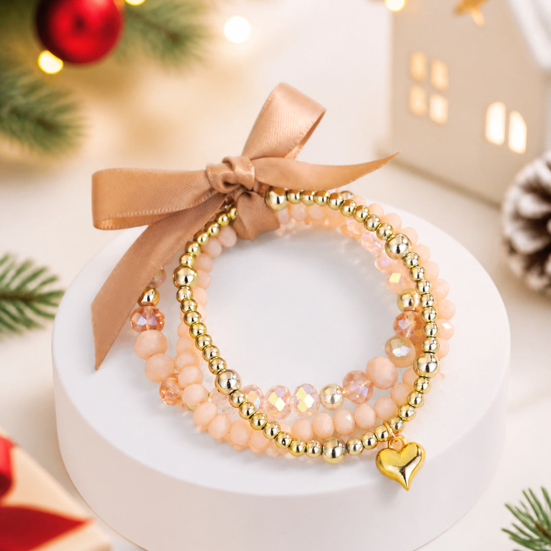 Elegant Bow Knot Beaded Stackable Bracelet 6W6JBR657