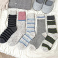 Winter Striped Color Contrast Warm Slouchy Socks 6W8FSO703