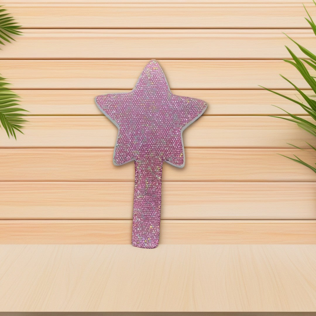 Cute Star Shaped Rhinestone Handheld Mirror 6C5MR102