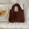 Elegant Cable Knit Solid Color Handbag 6W10BBG1788
