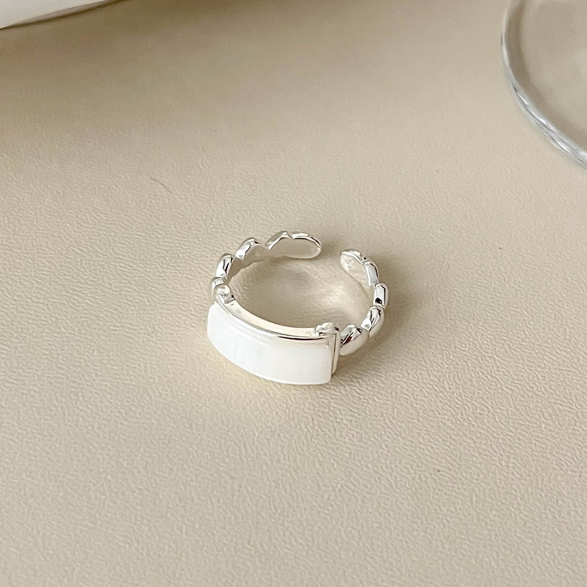 Stylish Gold Plated Diamond Open Ring 8ZA6JRG120T