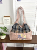 Plaid Drawstring Shoulder Bag - DippedShop Wholesale - #0131