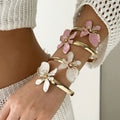 Vinatge Enamel Floral Gold Pla - DippedShop Wholesale - #4723