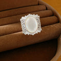 Vintage Oval Resin Hollow Out Wide Open Ring 6W6JRG381