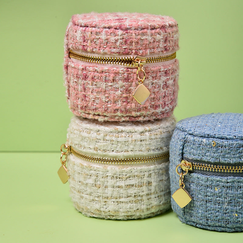 Mini Round Travel Jewelry Box - DippedShop Wholesale - #8371