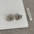 Vintage Hollow Lace Heart Pendant Necklace 6W6JNC676