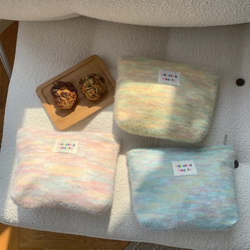 Rainbow Plushed Simple Make Up Bag DP25A570