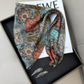 Floral Print Silk Scarf - DippedShop Wholesale - #4659