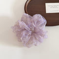 Retro Fluffy Organza Plaid Hair Scrunchies MK2BW6W6HSR79