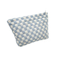 Large Plaid Knit Makeup Bag - DippedShop Wholesale - #6723