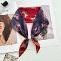Vintage Floral Print Pearl Solf Silk Scarf MK2BLW6W6NSI64