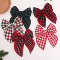 Plaid Bow Knot Hair Clips - DippedShop Wholesale - #9491