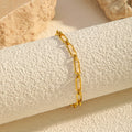 Minimalist Cubic Zirconia Gold Plated Chain Bracelet 6W6JBR522