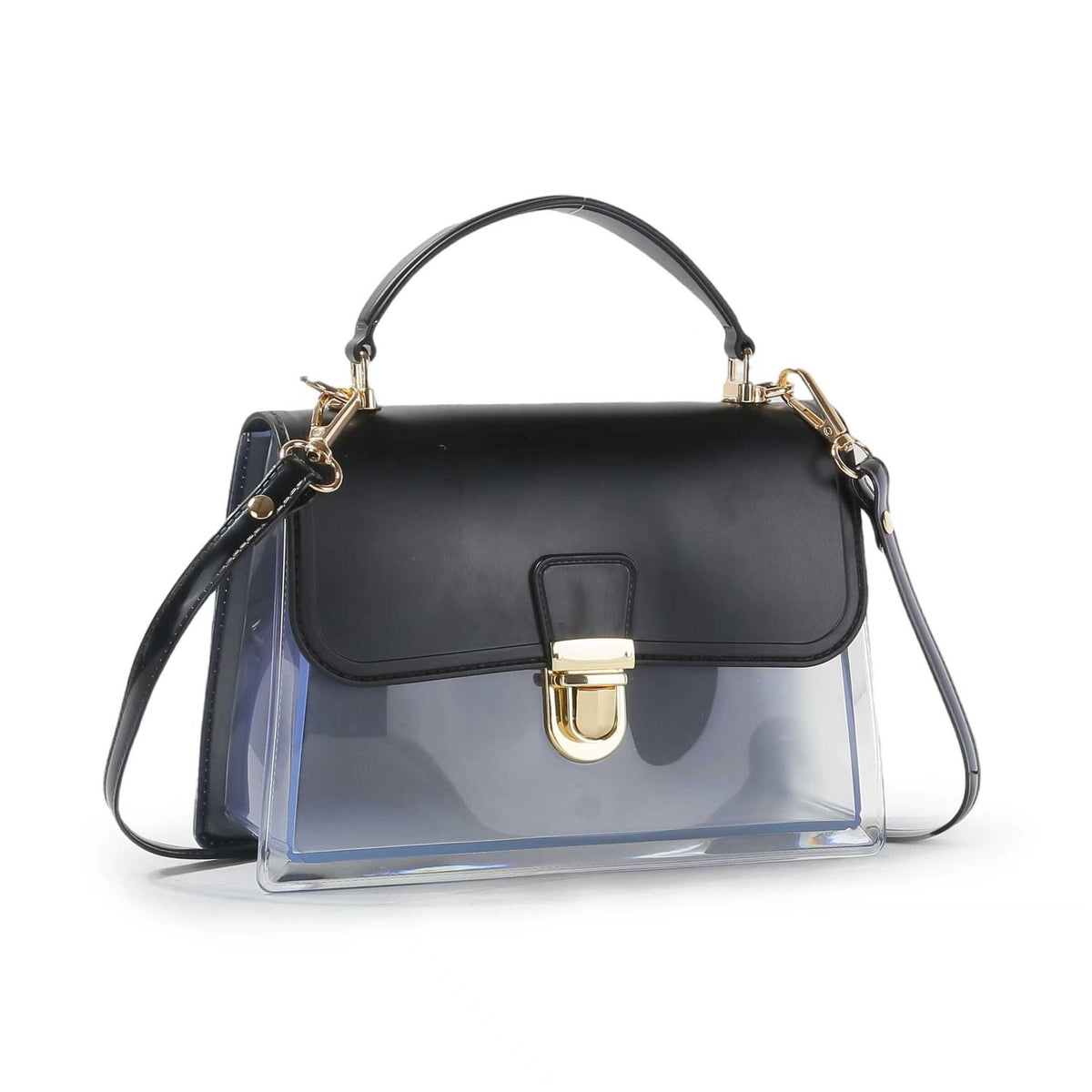 Stylish Clear Jelly Square Handbag Crossbody Bag 6W10BBG2113