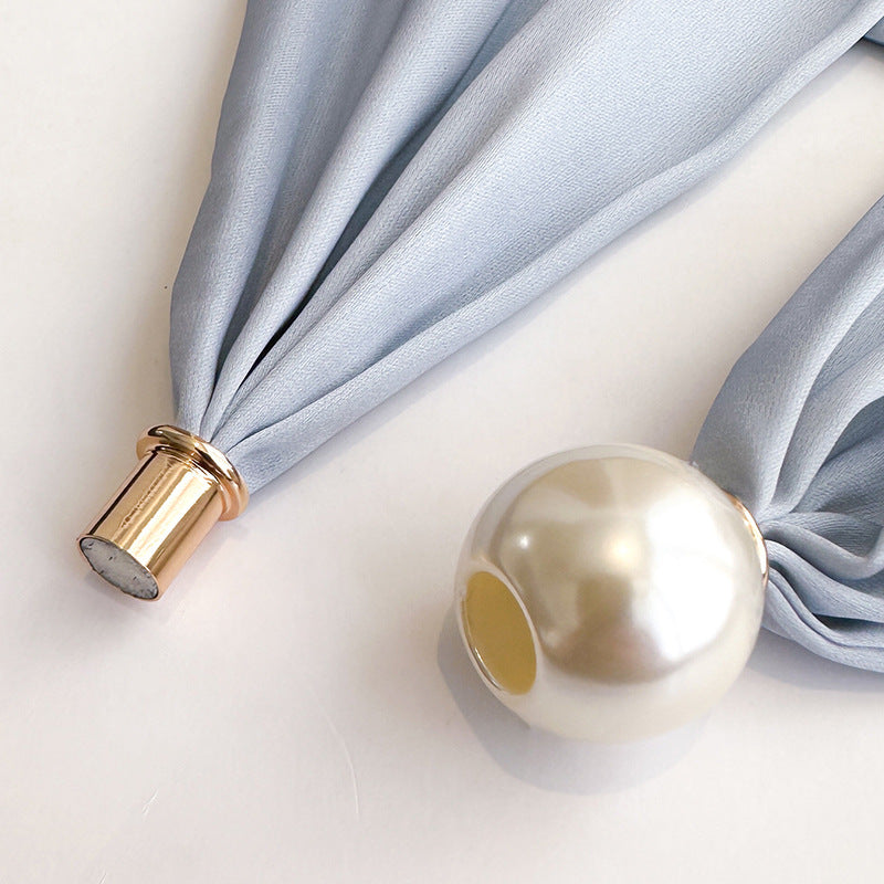 Elegant Magnetic Pearl Chain Necklace Scarf MK2BLW6W6NSI79