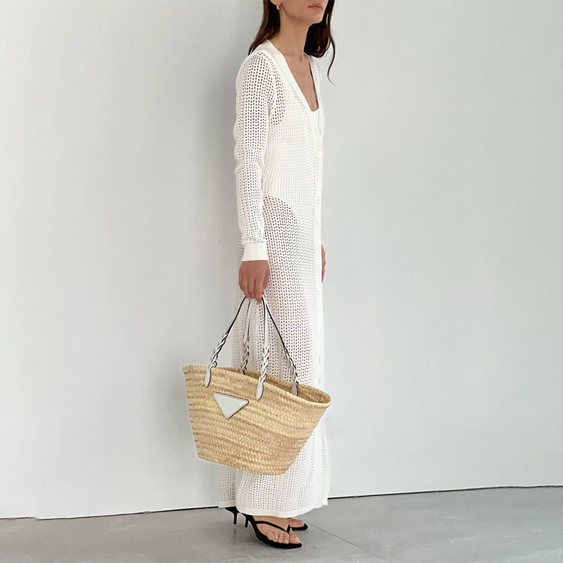 Solid Color Hollow Out Dress Cover Up DP25C518