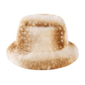 Fuzzy Plush Deer Print Warm Bucket Hat 6W6HAT824