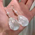 Shell Pearl Dangle Earring - DippedShop Wholesale - #5795