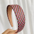 Stylish Color Block Woven Wide Headband MK2SPM6W6HBD04