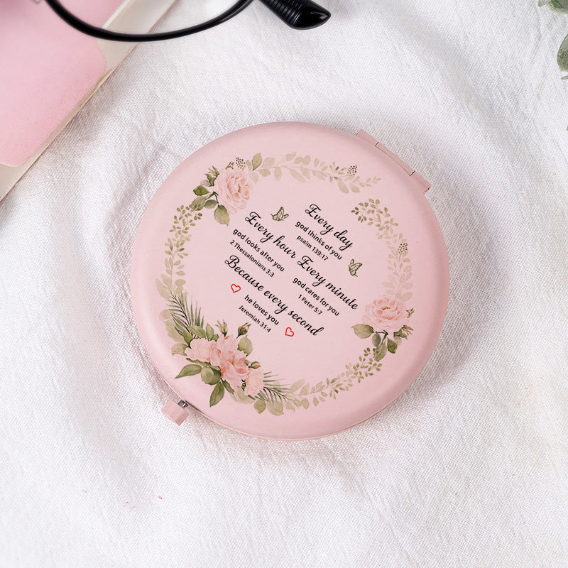 Pink Foldable Makeup Mirror - DippedShop Wholesale - #0643