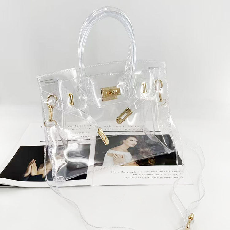 Jelly Clear Tote Stadium Approved Shoulder Bag 6W10BBG2123