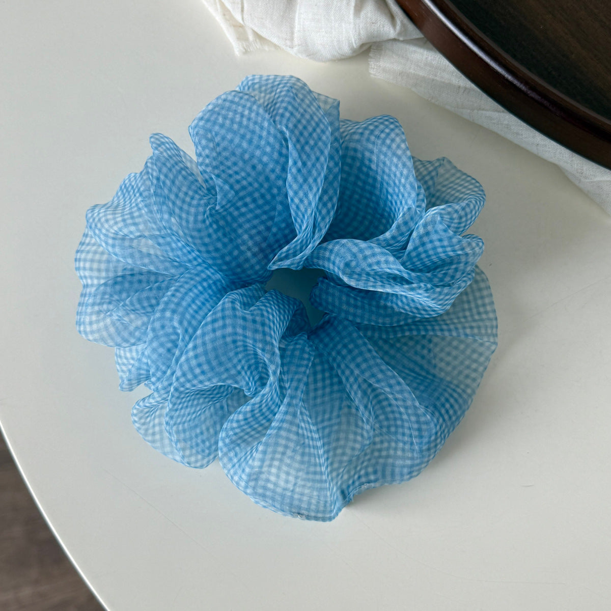 Retro Leopard Print Organza Ruffled Scrunchies 6W6HSR488
