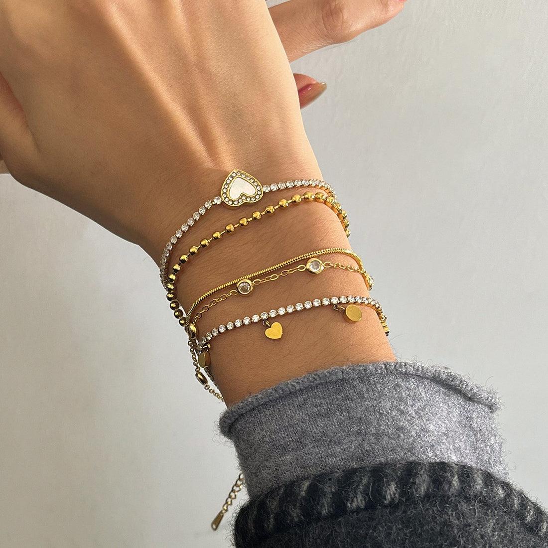 Minimalist Stainless Zircon Bracelet - DippedShop Wholesale - #4067