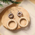 Boho Rattan Dangle Earrings - DippedShop Wholesale - #4131